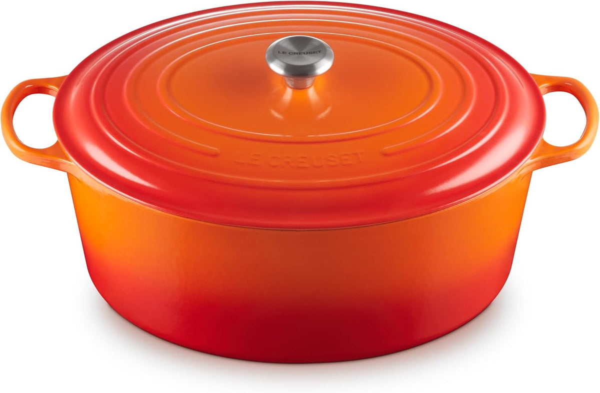 Le Creuset Bräter rund Signature Backofen, 10,025 kg, 13,9 l, 40 cm, Ofenrot