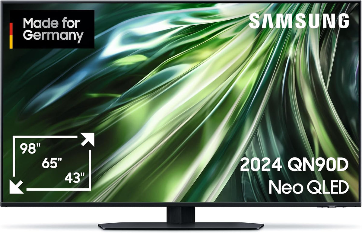 Samsung Fernseher, 50 Zoll, Schwarz, Smart TV, Neo QLED 4K QN90D, Neural Quantum 4K AI Gen2 Prozessor, Mini LED TV