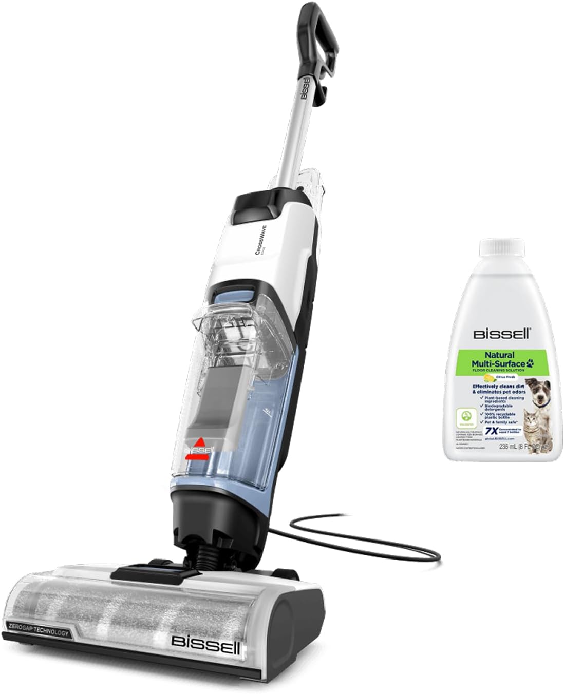 Bissell CrossWave HF3 Cordless Pro Staubsauger, Schwarz/Weiß/Blau, Edge, mit Wischfunktion, leistungsstarke Reinigung von Verschmutzungen durch