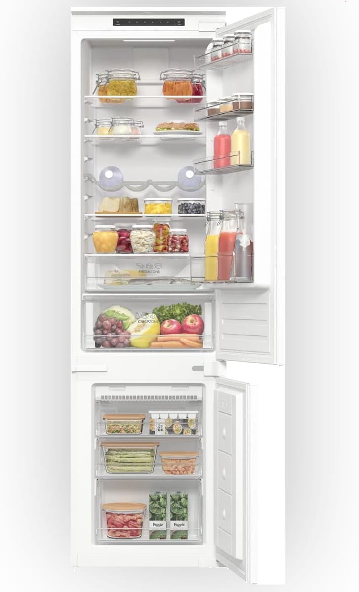 Gorenje Kühl-Gefrierkombination, 281 Liter, 194 cm, Silber/Weiß, Einbau-, NoFrost DualAdvance, Umluft-Kühlsystem