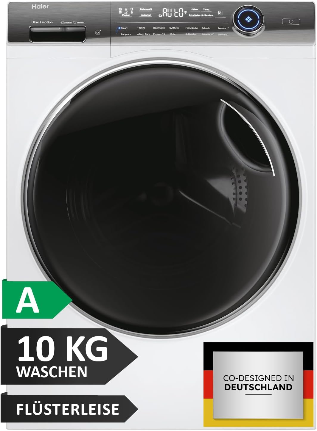 Haier Waschmaschine, 10 kg, Silber, Frontlader I-PRO Serie 7 Plus HW100-BD14979U1