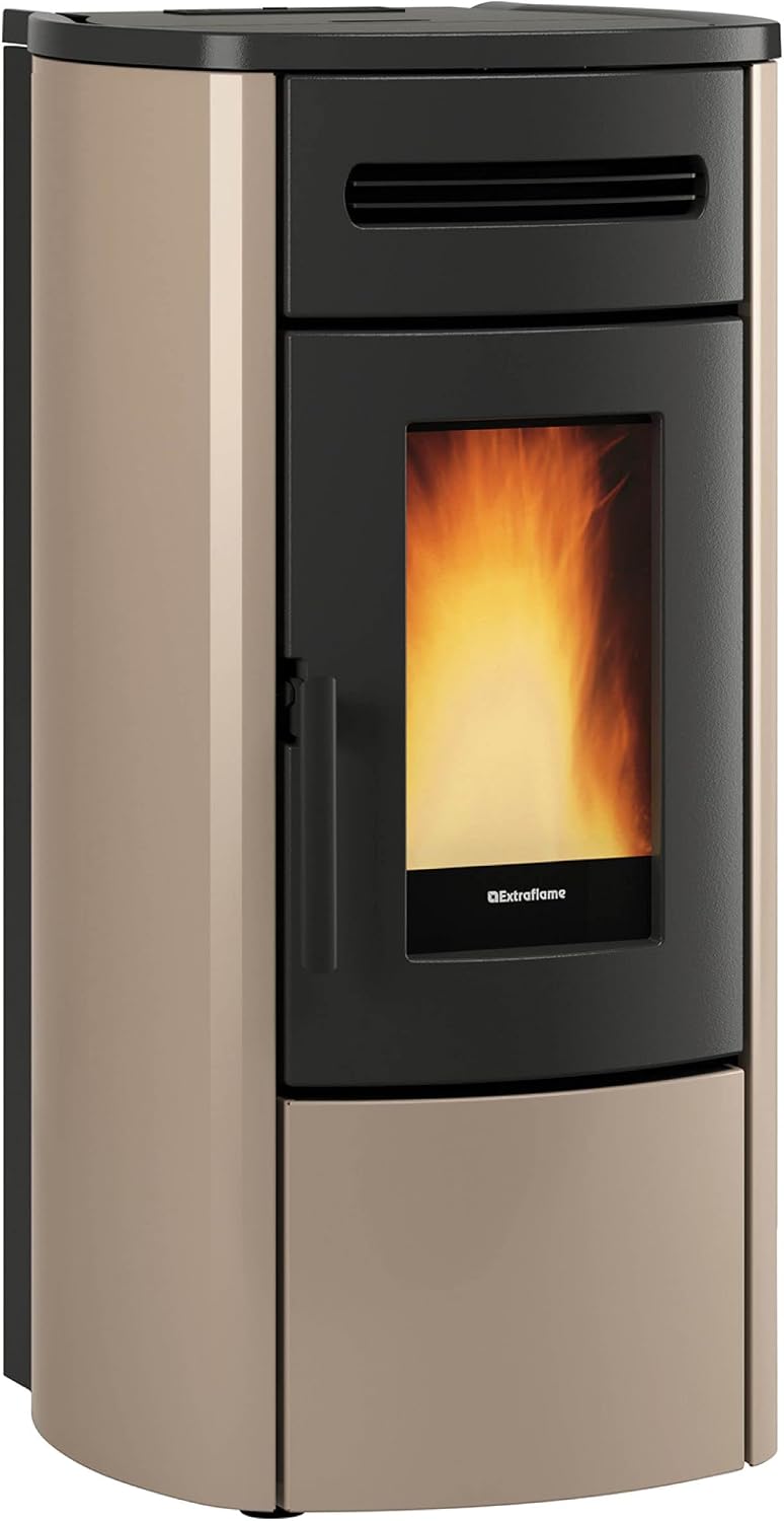 Extraflame Kachelöfen, Beige/Schwarz, 1285302 Evolution Line Guenda Idro Wasserführender