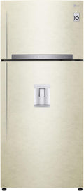 LG Kühlschrank, 509 l, Weiß, GTF744SEPED mit zwei Türen, Klasse E, WLAN, Türkühlung, Feuchtigkeitsmanagement, Wasserspender