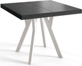 AlpiMeble Esstisch, 210 cm, Schwarz, Ausziehbar Rico 110-, Holzbeine, Modernes Design