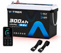VATRER POWER Deep-Cycle-Batterien, 300 Ah, 12 V, Weiß, LiFePO4 Batterie mit Selbstheizung, ECE R10