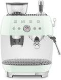 Smeg Kaffeemaschine, 1350 W, Creme, EGF03PGEU, manuelle Espressomaschine, mit integrierter Kaffeemühle, Thermoblock