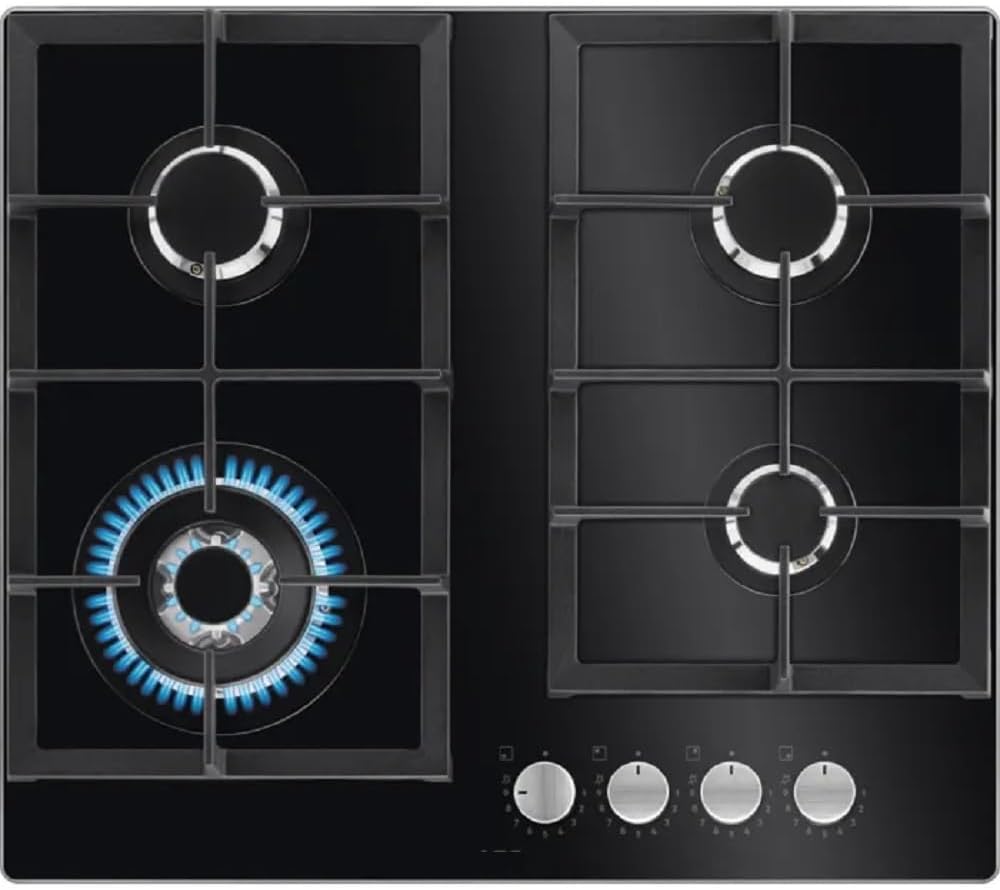 AEG Kochfeld, Schwarz, HKB64420NB Gas, 4 Brenner