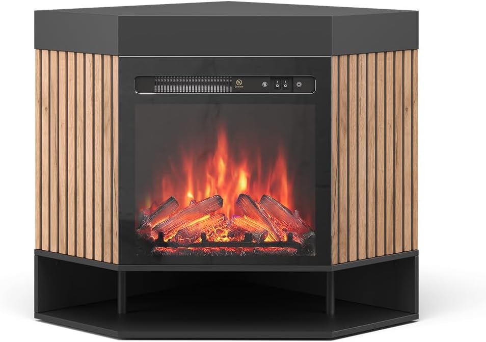 Vicco Elektrokamin, 100 cm, Schwarz, Lynea
