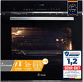 KKT KOLBE Backofen, 60 cm, 2,9 kW, 72 L, schwarz, AirFryer Einbau mit Heißluftfritteuse, autark, Katalyse, Pizzafunktion