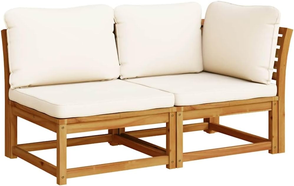 vidaXL Sofa, Akazien-Massivholz, mit Öl behandelt/Abmessungen: 63 x 73 x 65 cm (B x T x H), Natur