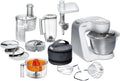 Bosch Universalküchenmaschinen, 1,25 L, 3,9 L, 900 W, Weiß/Silber, Küchenmaschine Serie 4, Schüssel, Mixer, Fleischwolf