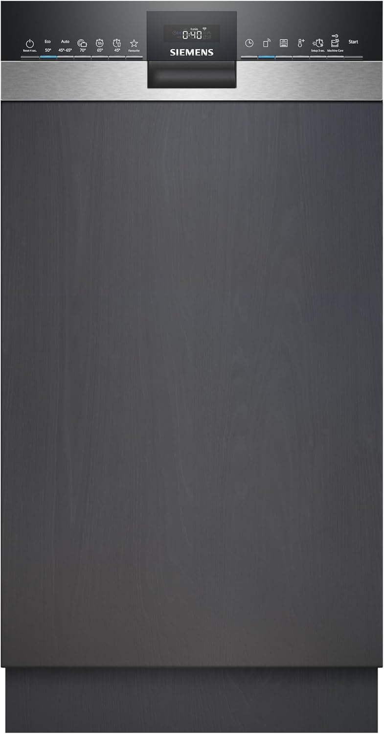 Siemens Geschirrspüler, 45 cm, Silber, iQ300 Schmaler Teilintegrierter SR53HS74KE