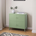 skølm Sideboard, 80 cm, Stahl mit Epoxid-Pulverbeschichtung, Natur, Atriona Kommode, mit 2 Fächern, Mintgrün, mit 4 Türen