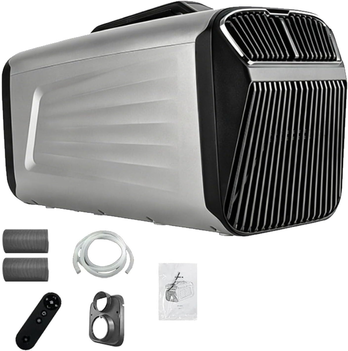 Mobiles Klimagerät, 57,5 x 28,9 x 34,9 cm., 52 dB., 400 W, Silber, Tragbare Klimaanlage 5200 BTU für Camping, schnelle Kühlung und Heizung (