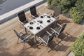 Villana Essgruppe, 220 cm, Schwarz/Silber, Sylvania Garten-, 6 Personen, ausziehbarer Tisch 160, Aluminium/Textil