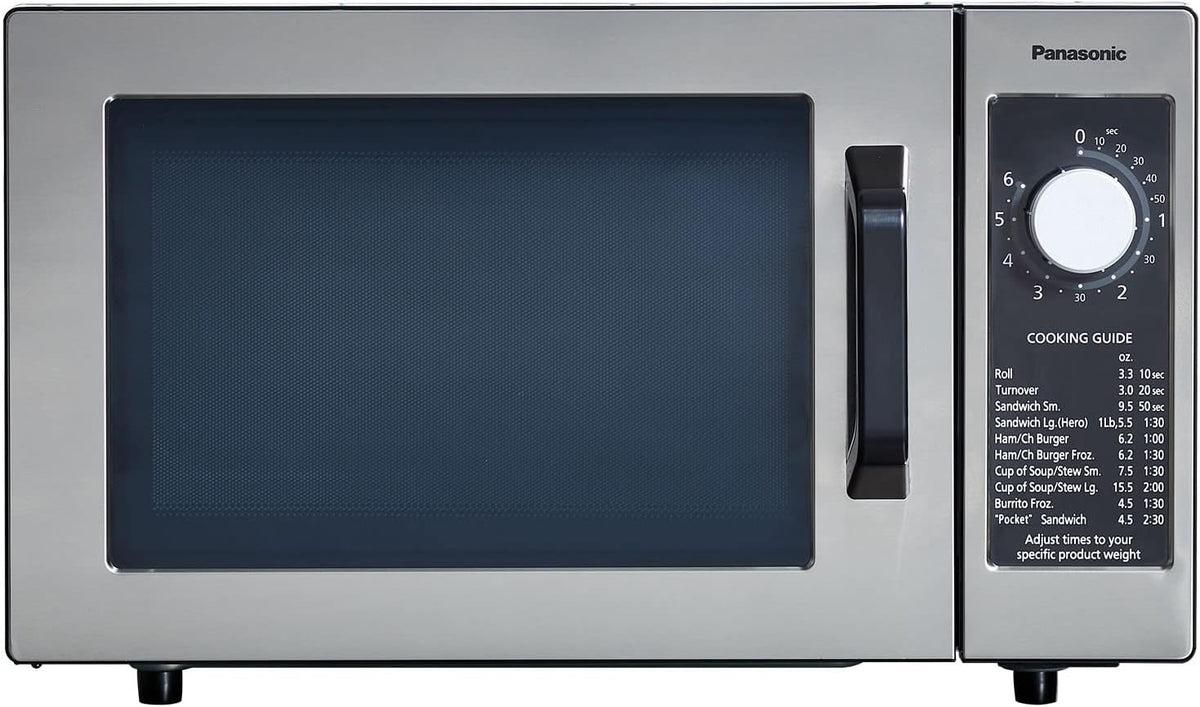 Panasonic Countertop Microwave Ovens, 1000 W, Silber/Schwarz, NE-1025F Compact Light-Duty Commercial Microwave Countertop