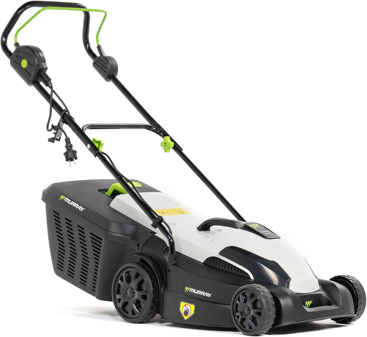 Murray Rasenmäher, 1600 W, 38 cm, 45 L, Schwarz/Weiß/Grün, Elektro 2-in-1 LE380E - Elektrisch / mit Grasfangbox