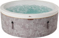 Wellness Point Badewannen mit Sprudelfunktion, 180x180x65 cm, Weiß/Grau, MSpa Whirlpool Cocoon, Aufblasbarer 6-Personen-Whirlpool mit 130 Luftdüsen