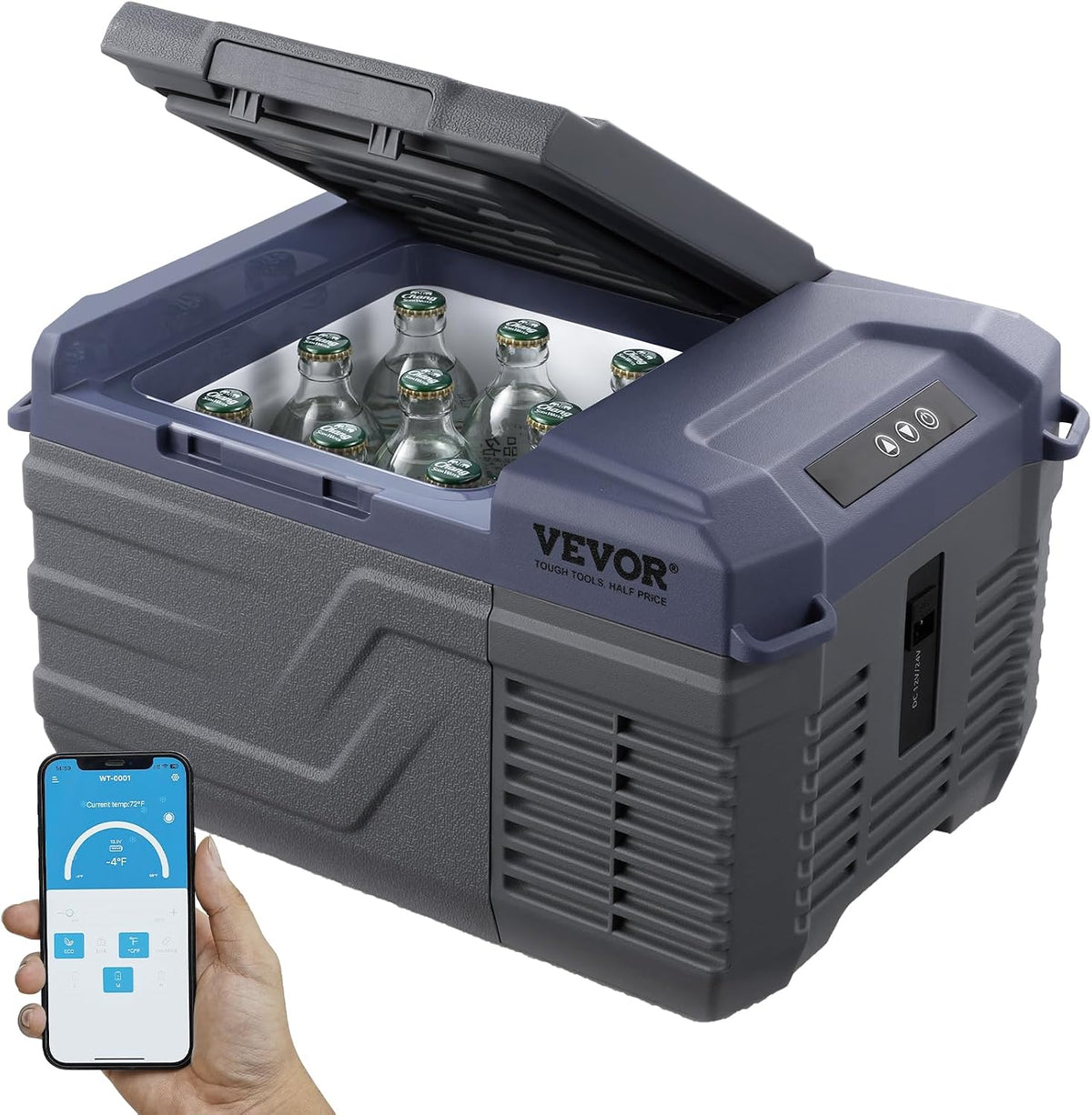 VEVOR Gefrierschrank, 240 V, 12 V, 24 V, 9 L, Natur, Autokühlschrank, tragbarer Einzelzonen-, einstellbarer Bereich von -20~20 ℃