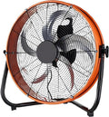 Industrieller Ventilator, 250 W, Weiß, Trommel, Hochgeschwindigkeits-Boden, robuster Metall-Luftzirkulator, 4 Geschwindigkeiten
