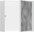 hansgrohe Duscharmaturen, 140 mm, Weiß/Grau, XtraStoris Rock Wandnische mit befliesb.Tür 300 x 300 x MW, 56091700
