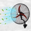 Robuster Ventilator, Weiß, oszillierender Wand, verstellbare Neigung, industrieller Stand für gewerbliche und private Nutzung