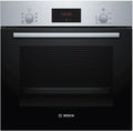 Bosch Backofen, 60 x 60 cm, Schwarz, HBF133BR0 Serie 2 Einbau-, EcoClean Direct Reinigungshilfe, 3D Heißluft Backen auf 3 Ebenen
