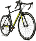 Bergsteiger Rennräder, 28 Zoll, Schwarz, Tourmalet Gravelbike Rennrad Alurahmen 14 Gang