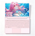 Amita Laptop, 14 Zoll, Weiß, Notebook Pastellrosa mit N5100 Prozessor (bis zu 2, 9 GHz), 16 GB RAM DDR4, 1 TB SSD NVMe
