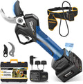 SWANSOFT Baumscheren & Gartenscheren, 1050 W, 40 mm, 21 V, 4 Ah, Blau/Schwarz, PRU40 Profi-Akku-Astschere mit LCD Anzeige