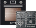 Kaiser Backofen, 60 cm, Schwarz, Gas Herdset Autark Eg 6374 SP Einbau Gas + KCG 6383, Gas Herd mit Selbstreinigung