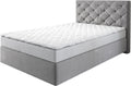 DELIFE Boxspringbett, 120x200 cm, Grau, Dream-Great Mikrofaser mit Matratze und Topper