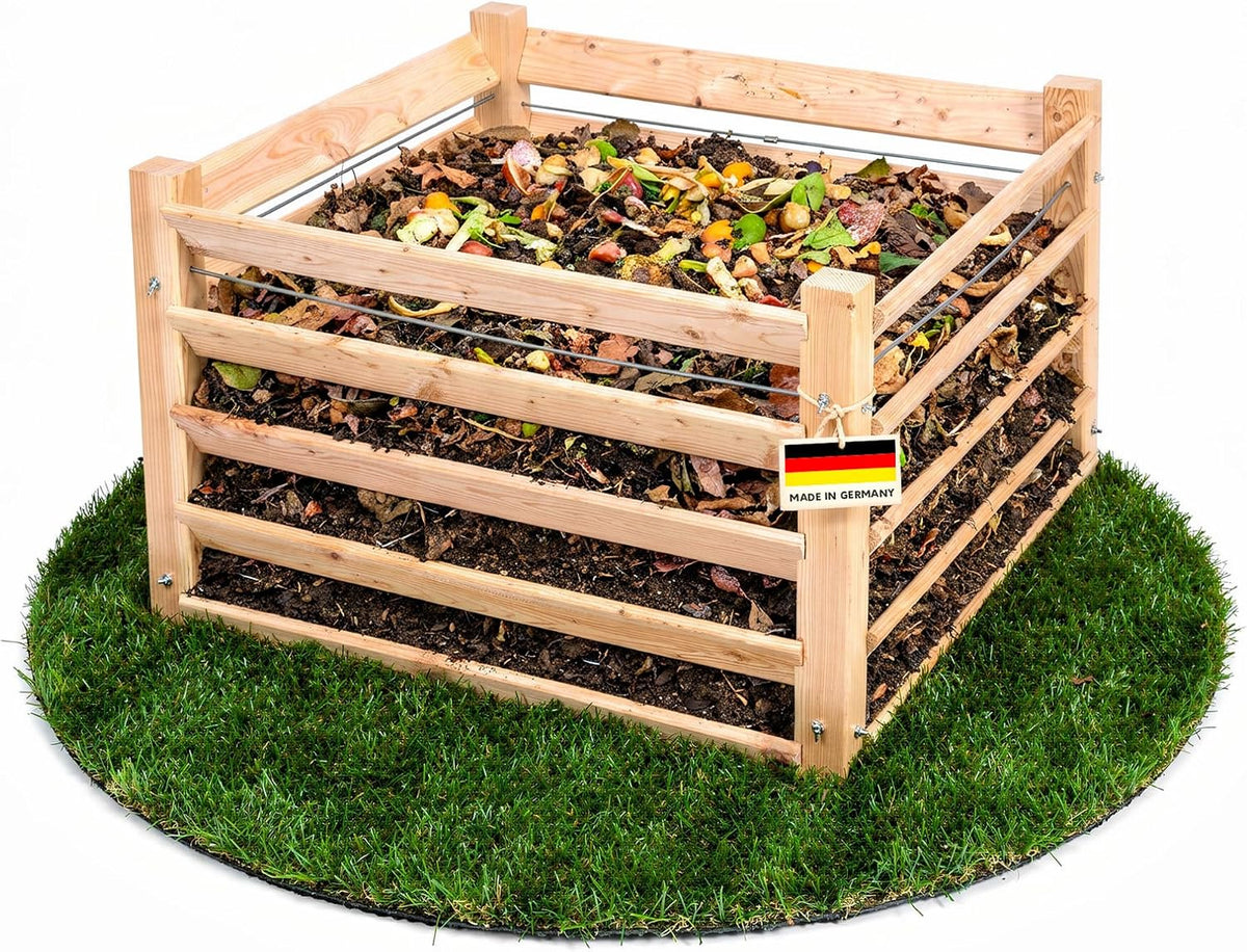 WESTMANN Mülltonnenbox, Natur, Komposter Konni S Lärchenholz Gartenkomposter 85x85x80