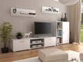MATKAM Sideboard, 18 mm, 40 cm, 30 cm, 20 cm, Weiß, Wohnwand Chopin 4-teilig aus HDF-Platte, TV-Kommode H 35 x B 150 x T