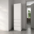 Home Collective Kleiderschrank, 18 mm starker Holzwerkstoff, Weiß, Garderobenschrank Mehrzweckschrank Schrank