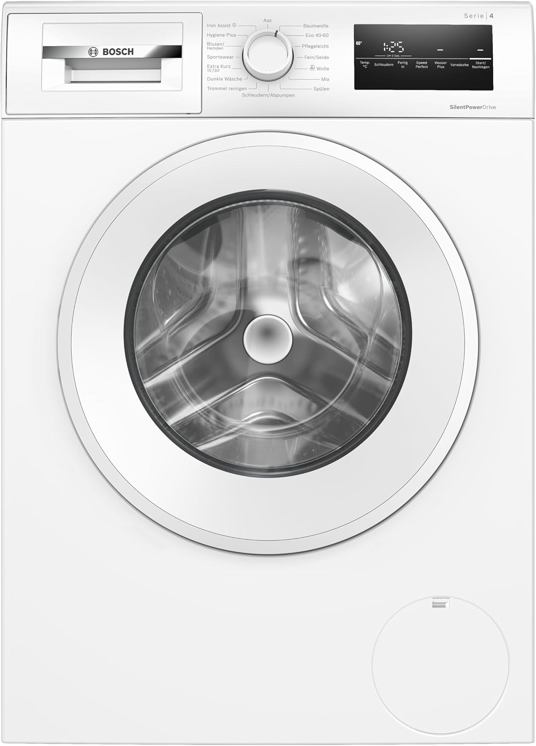 Bosch Waschmaschine, 8 kg, 8 kg, Weiß, Serie 4 1400 UpM Iron Assist WAN28271