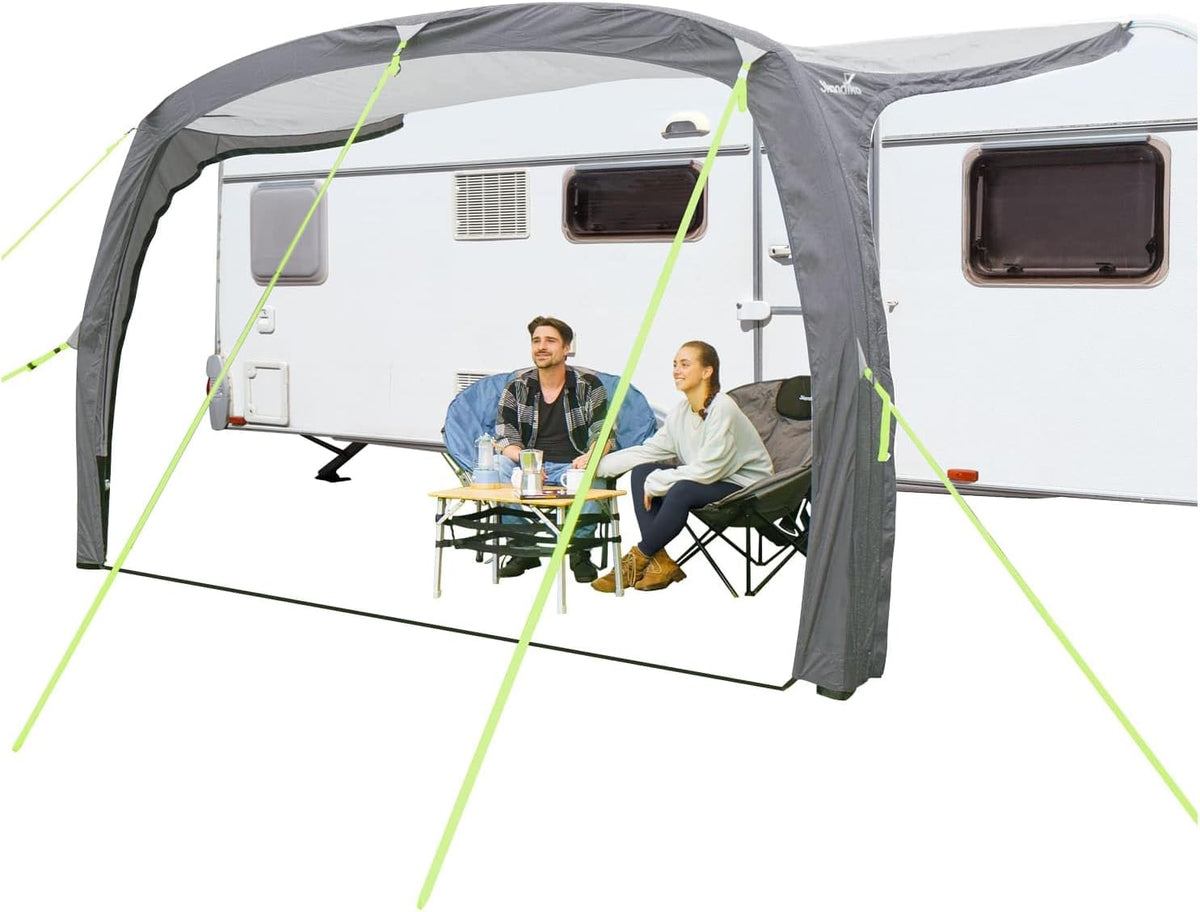 Skandika Vordächer & Vorzelte, 3000 mm, Grau, Vorzelt Vika Air Caravan 400, aufblasbares Vordach, Caravan Tarp