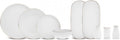 KARACA Mikrowelle, Gold, Favaro 53-teiliges Tafelservice für 12 Personen, New Bone China Geschirrset, Weiß mit rand