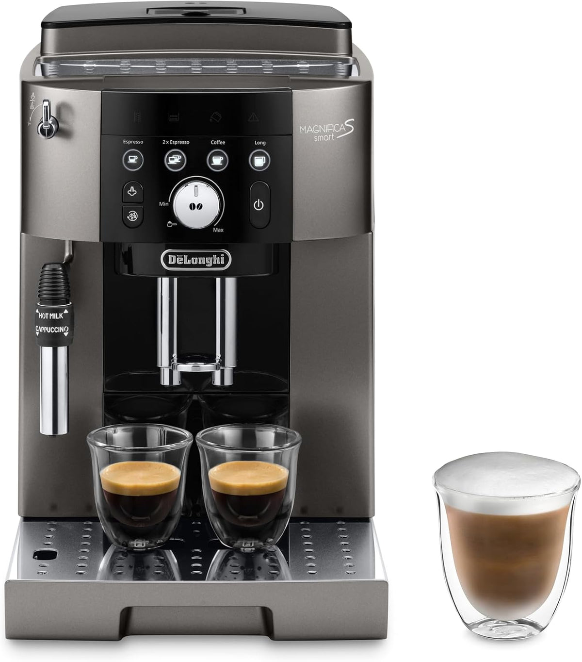 De'Longhi Kaffeevollautomat, Schwarz, Magnifica S Smart ECAM250.33.TB, Automatische Kaffeemaschine mit Milchaufschäumer