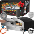 heidenfeld Pizzaofen, Silber, Gas Venezia, Gasofen - 500°C - Pizza Ofen - Pizzamaker - Edelstahl