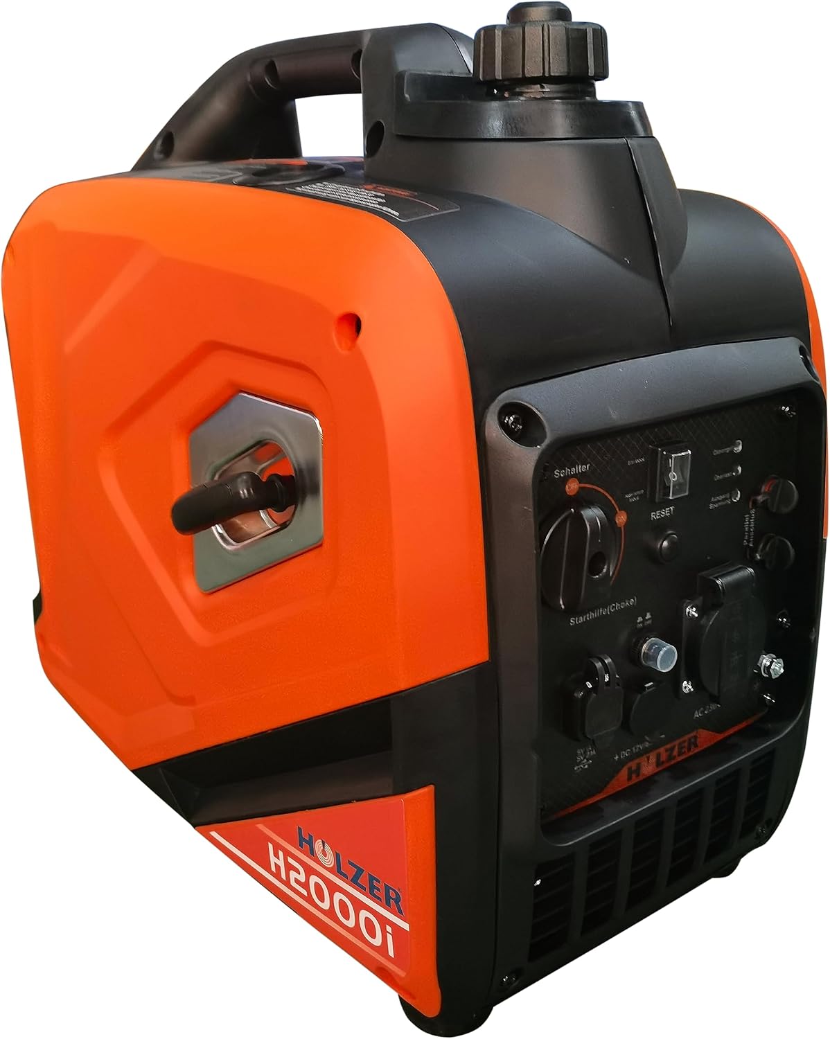 HOLZER Powerstation, 2000 W, 230 V, Orange/Schwarz, H2000i Stromerzeuger/Inverter Technology/Leistung /