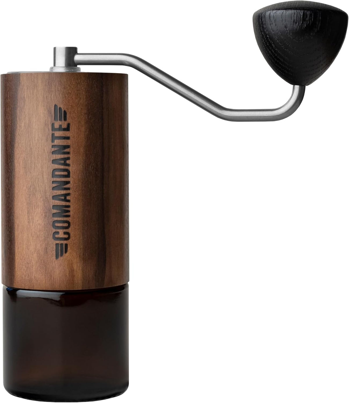 Comandante Manuelle Kaffeemühlen, Holz/Schwarz/Silber, 4260113431634 Kaffeemühle, 18/8 Edelstahl