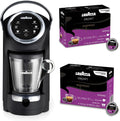 Lavazza Kaffeemaschine, Schwarz/Silber, Classy Plus mit Intenso-Kapseln, 72 Stück