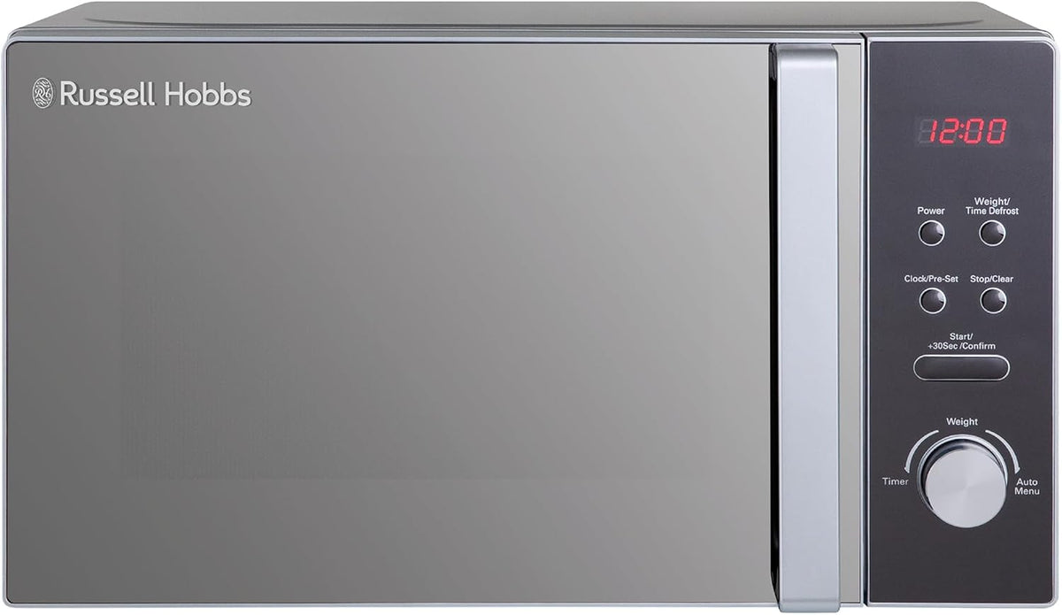 Russell Hobbs Mikrowelle, 800 W, 20 L, Silber, RHM2076S freistehend kompakte, farben
