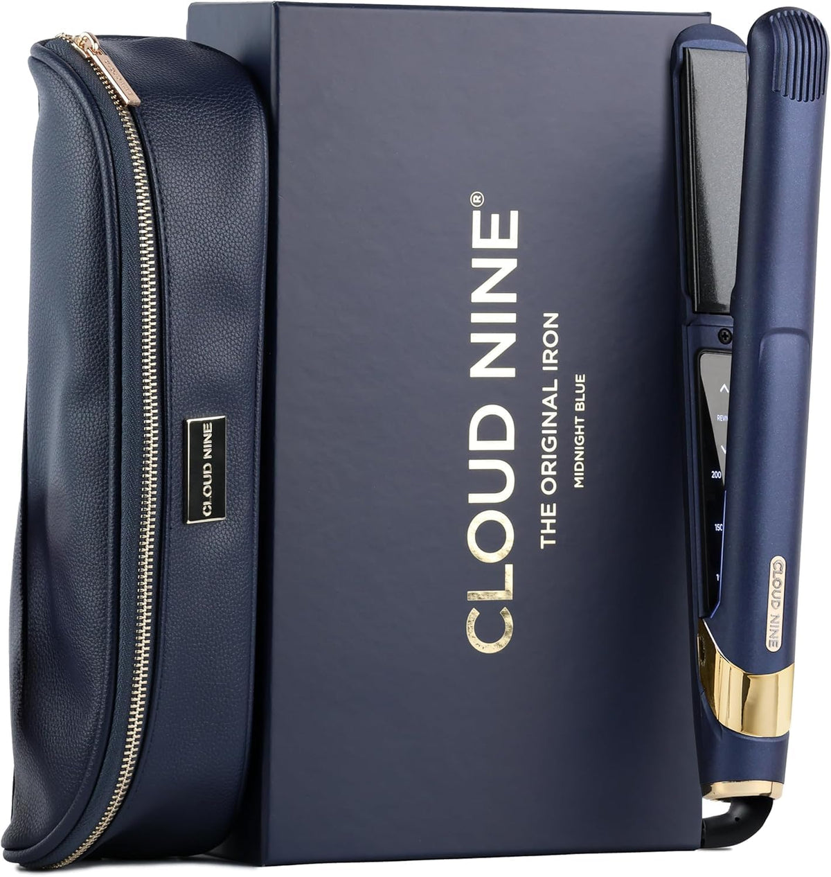 Cloud Nine Haarglätter, Blau, Original Iron Glätteisen, mit Revive-Modus, 11 Temperaturstufen, 100-200°C, schwebende Keramikplatten