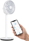 aironex Ventilator, 100 cm, 27 W, Weiß, Faltbarer mit Fernbedienung, Höhenverstellbar 11, 35 bis, Leiser Tisch mit 90° Oszillation