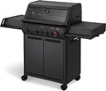 Enders Gasgrill, Schwarz, Monroe Pro 4 SIKR Turbo Shadow inkl. Seargrate, 4-Brenner, mit Kocher, Infrarot-Heckbrenner